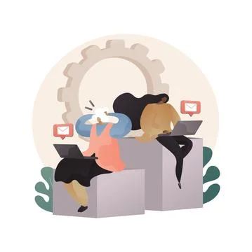 Technology gap abstract concept vector illustration. Stock Illustration