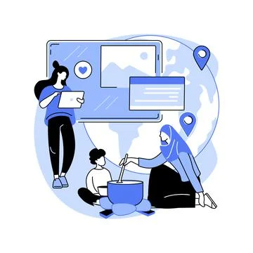 Technology gap abstract concept vector illustration. Stock Illustration