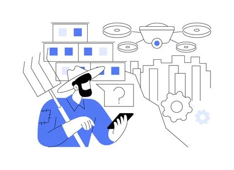 Technology gap abstract concept vector illustration. Stock Illustration