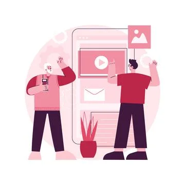 Technology gap abstract concept vector illustration. Stockillustratie