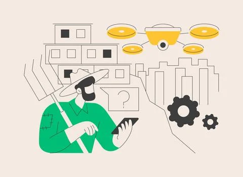 Technology gap abstract concept vector illustration. Stock Illustration