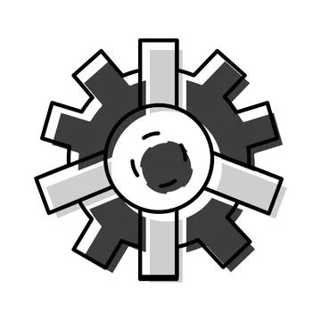 Technology gear cog icon settings symbol concept 스톡 일러스트