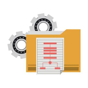 Technology gears support cartoon イラスト素材
