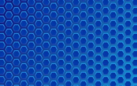 Technology geometric background with blue hexagon texture. Stock Illustration