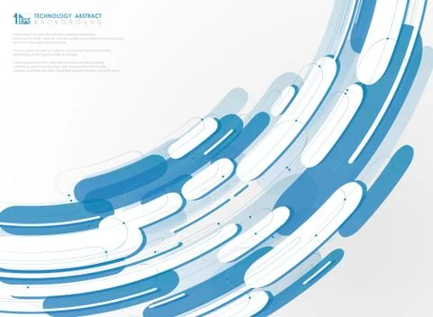 Technology geometric blue line pattern background. illustration vector eps10 Stock Illustration