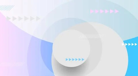 Technology geometric minimal background with circles and arrows Stock Illustration