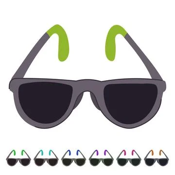 Technology glasses for the blind vector cartoon graphic Stock Illustration