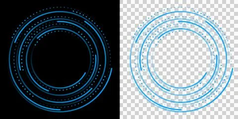 Technology Glowing Circular Interface with Futuristic Digital Rings  Stock Illustration