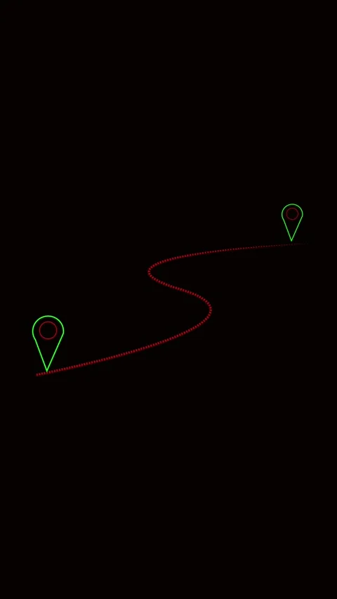 Technology GPS route design animation loop vertical video. Seamless GPS int.. Stock Footage 321628181