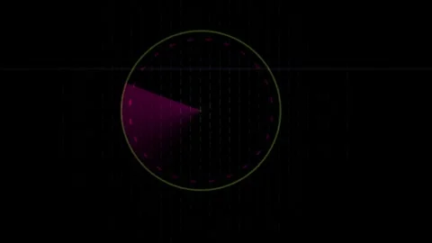 Technology graphics with circular interface. Stock Footage 340041581
