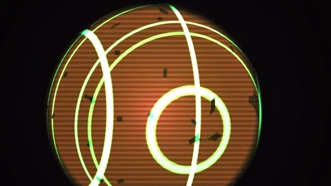 Technology graphics neon circle lines. Stock Footage 334893596