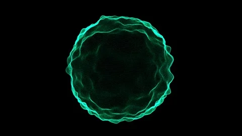 Technology green sphere with connecting dots and lines. Stock Footage 310312074