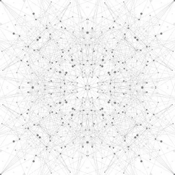 Technology grey background molecule and communication . Connected lines  with イラスト素材