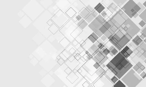 Technology grey squares data media geometric with blank space design moder... Foto stock