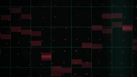 Technology grid background with code. Stock Footage 340041607