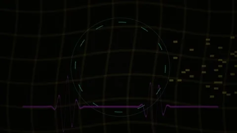 Technology grid background with lines. Stock Footage 340041636