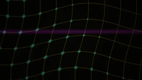 Technology grid background with nodes. Stock Footage 340041672