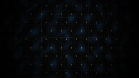 Technology Grid with Blue Glowing Wave Motion for Digital Background Stock Footage 343770424
