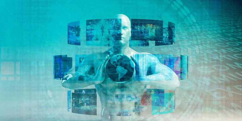 Technology Grid Illustrazione stock