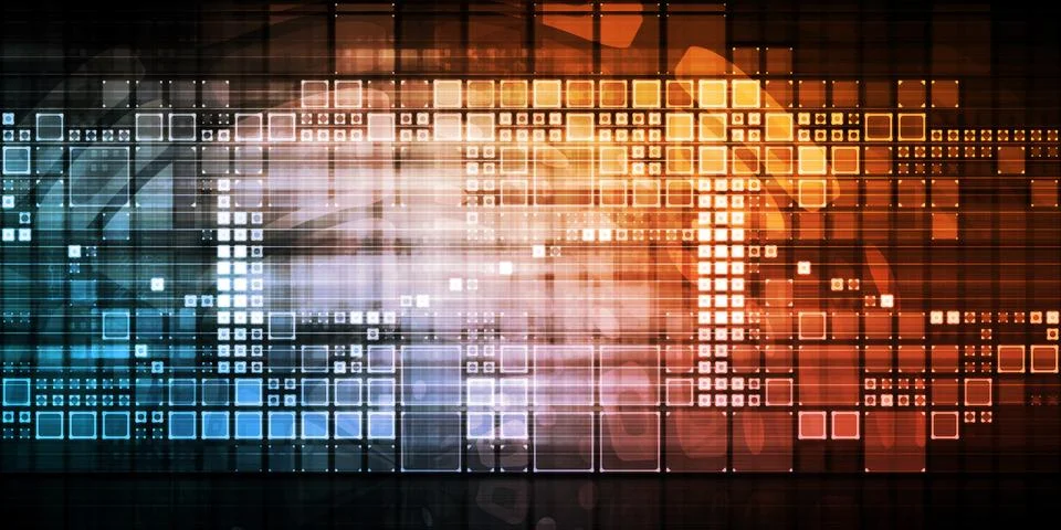 Technology Grid 스톡 사진