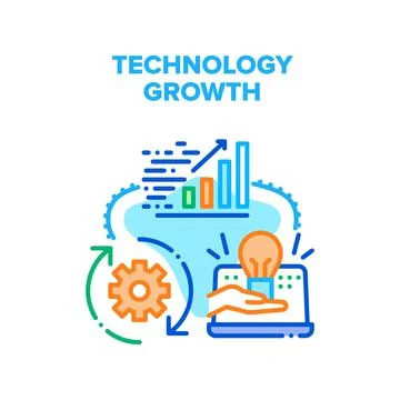 Technology Growth Vector Concept Illustration イラスト素材