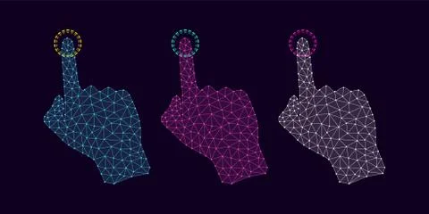 Technology Hand with line Connections, Plexuses Stock Illustration