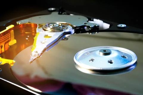 Technology Hard disk recording data computer engineering and computer cpu pro 스톡 사진