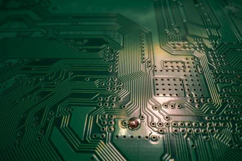 Technology hardware background. High tech electronic circuit board background 스톡 사진