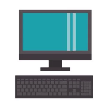 Technology hardware computer device cartoon Stock Illustration