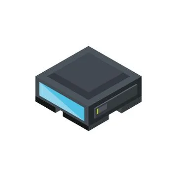 Technology hardware device computer isometric Stock Illustration