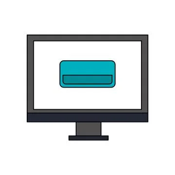 Technology hardware digital device cartoon Illustrazione stock