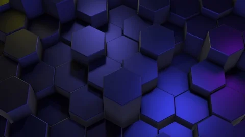 Technology hexagon colorful abstract model background Stock Footage 120172769