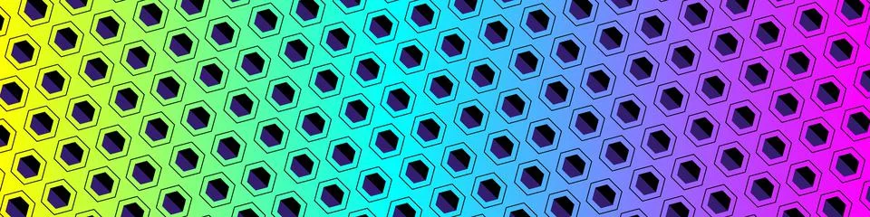 Technology hexagonal background. Abstract black pattern of hexagons  Stockillustratie