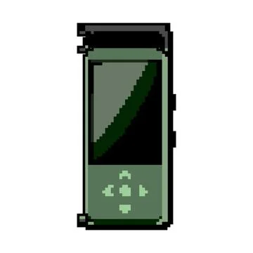 Technology hifi mp3 player game pixel art vector illustration Stock Illustration