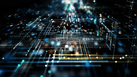 Technology High Speed Internet Connection and Data Analysis Vídeo Stock 217627649