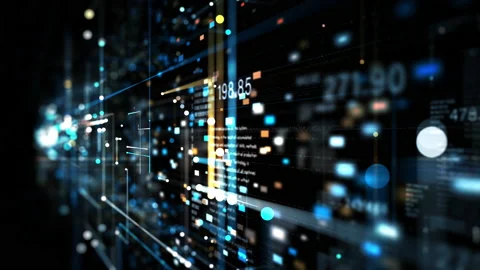 Technology High Speed Internet Connection and Data Analysis Video stock 217627722