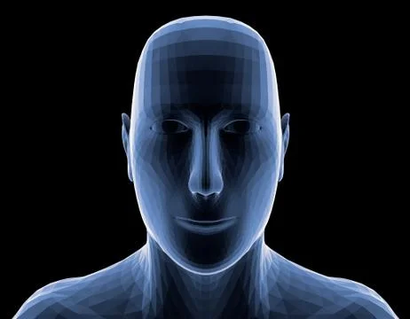 Technology holographic portrait, electronic technology, imaging technology Stock Illustration
