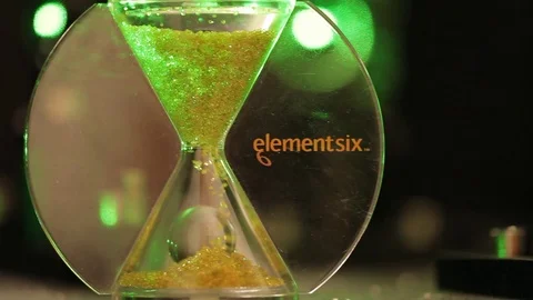 Technology - hourglass micro diamond research Video stock 71336535