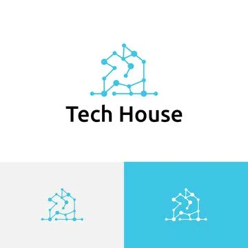 Technology House Network Computer Web Internet Logo Stock Illustration