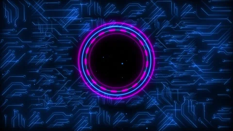 Technology Hud background AI artificial intelligence data mining circuit board Stock Footage 293358467