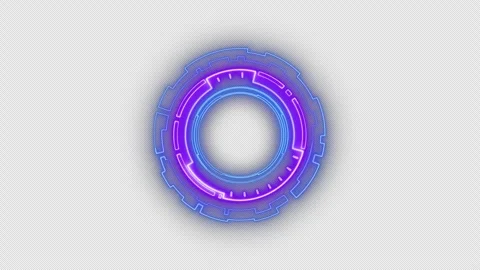 Technology HUD circle interfaces, Futuristic display Stock Footage 272191376