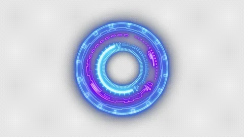 Technology HUD circle interfaces, Futuristic display Stock Footage 272191457