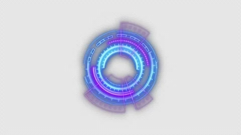 Technology HUD circle interfaces, Futuristic display Stock Footage 272191484
