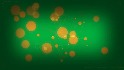 Technology HUD forming dense mesh of nodes on transparent bg, receiving data Stock Footage 333907689