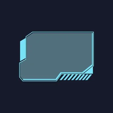 Technology hud frame cartoon vector illustration Illustrazione stock