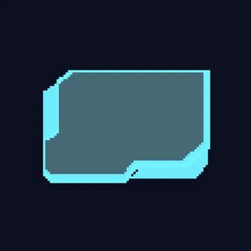 Technology hud frame pixel art vector illustration イラスト素材
