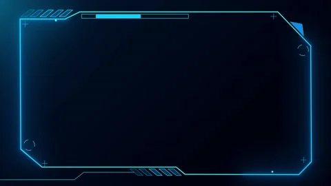Technology HUD Loop Animation. Frame border HUD element. HUD viewfinder. Vídeo Stock 161943869