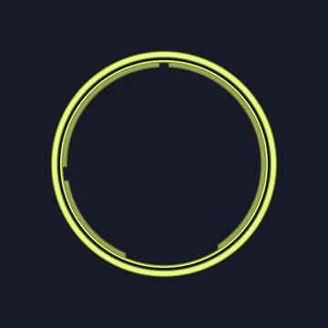 Technology hud round frame cartoon vector illustration 스톡 일러스트