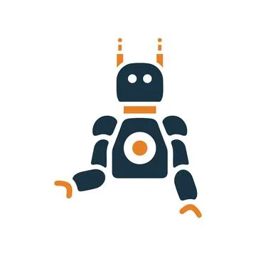 Technology, Humanoid robotics icon. Simple editable vector graphics. Stock Illustration