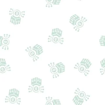 Technology ico glyph seamless pattern イラスト素材